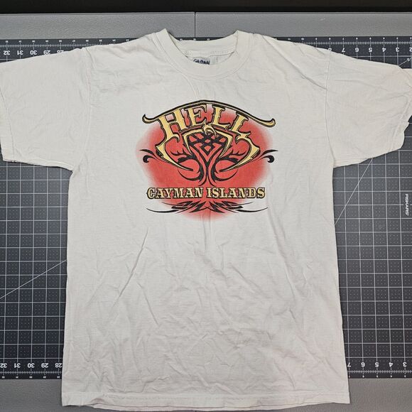 Vintage Hell Cayman Islands Tshirt Medium Y2K Beach Surfer Skater Streetwear - Picture 1 of 7